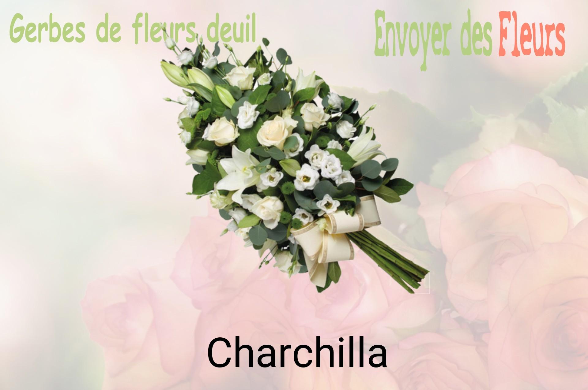 Gerbe de fleurs de deuil livrée à Charchilla